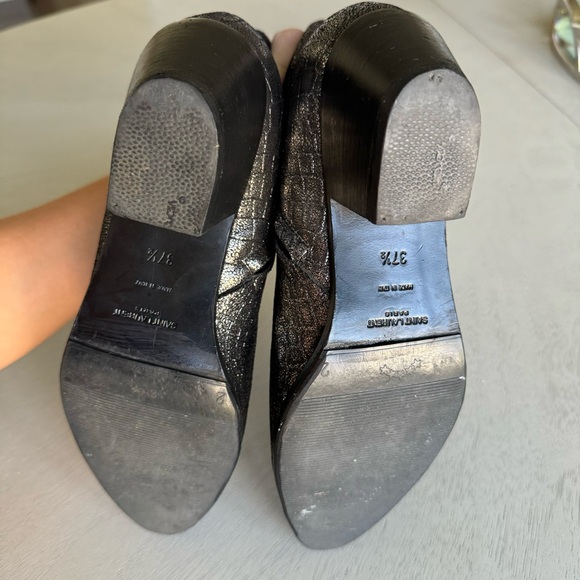 Saint Laurent Wyatt Croc Embossed Ankle Boot - Picture 10 of 12